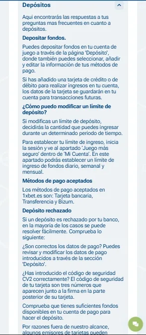 Opciones de depósito en 1xBet rápidas y seguras