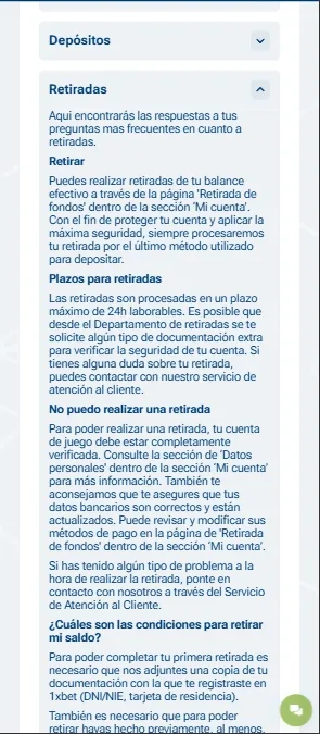 1xBet pagos por tarjeta Bizum y transferencia